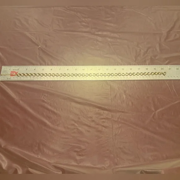 Vintage J. Crew Gold Circle Link Chain Necklace 20” - Picture 7 of 7